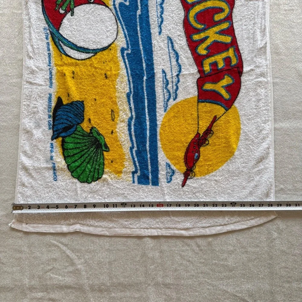 Vintage 90s‎ Disney Mickey Mouse Beach Towel Franco Surf Sunglasses Retro Vtg